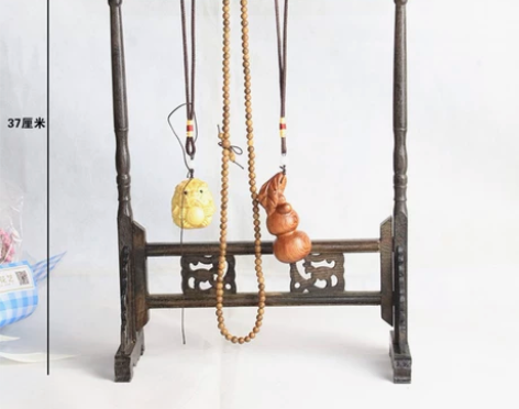 实木精雕毛笔架复古龙头鸡翅木架子毛笔挂架现...