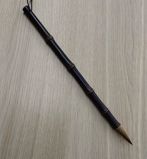 厂家直销-狼豪毛笔 非纯狼豪。 紫竹制笔杆...