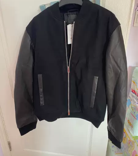 Theory 羊毛混纺皮质夹克...