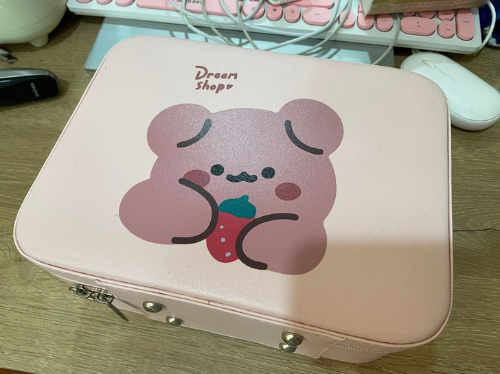 大化妆包盒子粉色