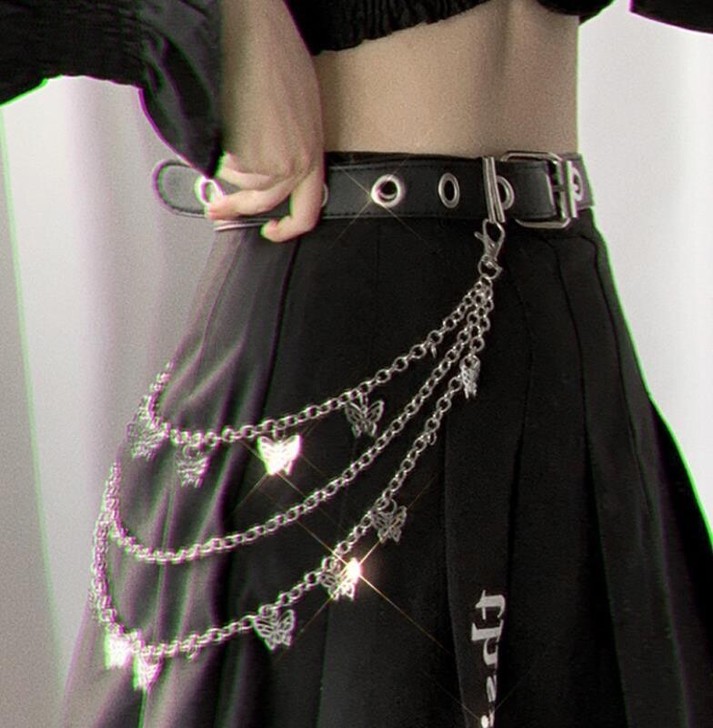 腰带女酷ins风裤链子配饰潮嘻哈挂饰腰链朋...