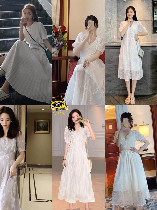 【低价清仓处理】新款仙女连衣裙仙女风飘逸收...