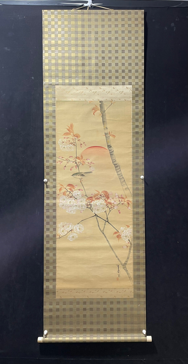 回流名家书画【花鸟图】老作品，精装裱