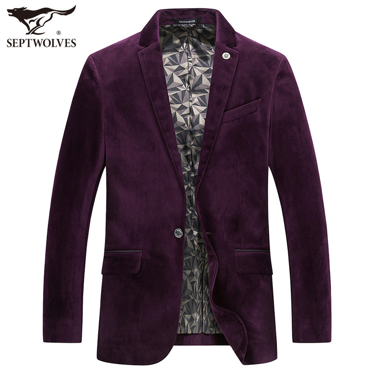 七匹狼男西服 秋季新款青年男士商务小西装休...