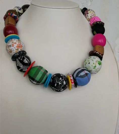 土耳其田园风大木珠子项链 项链长度可以调节...