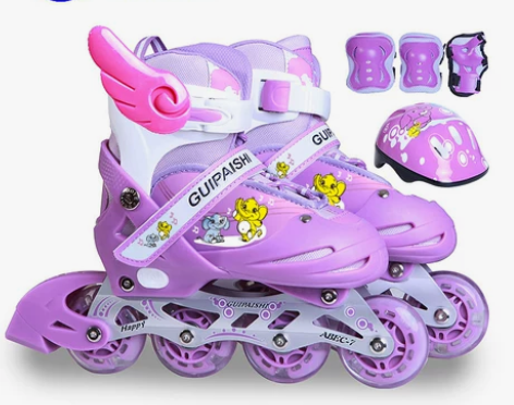 轮滑鞋 暑假轮滑 贵派仕 溜冰鞋 儿童全闪...
