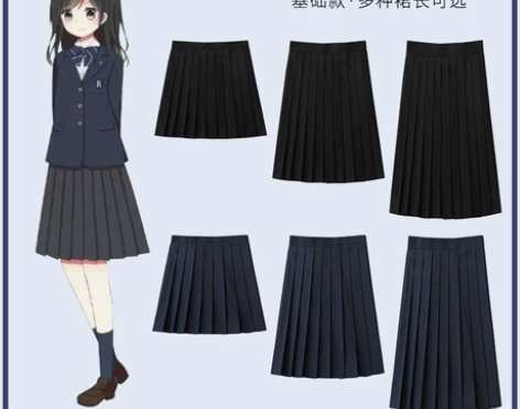 中长款空栗鼠丸JK正统基础款制服裙正版纯色...