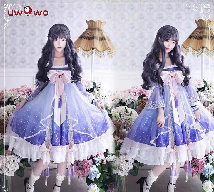 出悠窝窝知世同人洛丽塔 L码 送同款发饰跟...