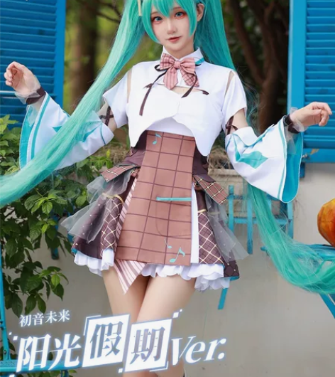 【预售】次元依初音阳光假期cos大全套 衣...