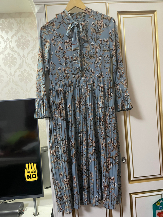 图1，九成新穿过一次，雪纺面料，今年瘦了十...