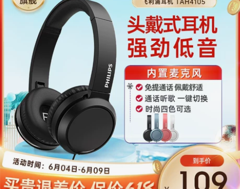 Philips/飞利浦 H4105头戴式有...