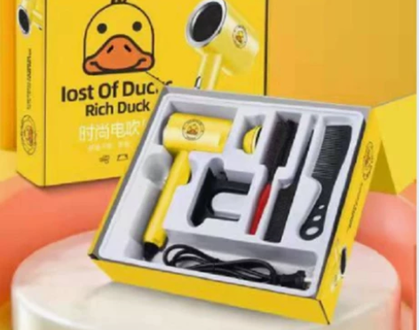 三毛鸭恒温负离子超静音吹风机礼盒装 产品尺...