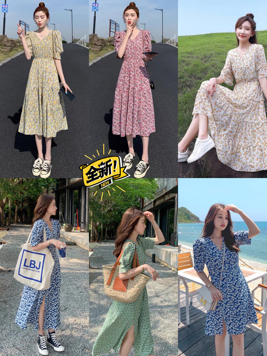 【小仙女福利送】2021法式连衣裙复古茶歇...