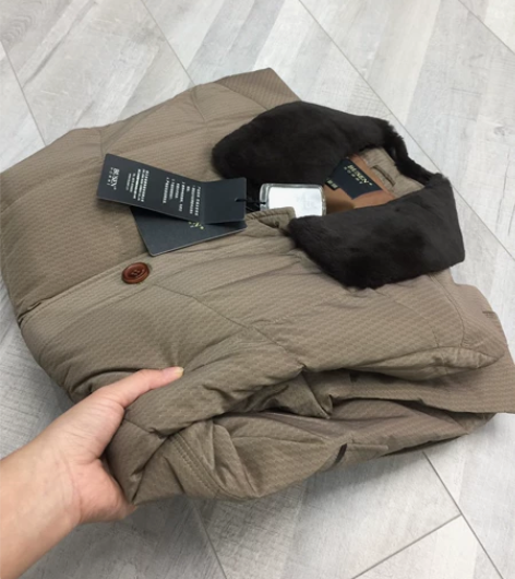 特价清货全新男士獭兔毛领羽绒服冬款外套正品...