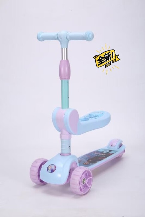 迪士尼二合一滑板车〈可坐可骑）、折叠滑板车...