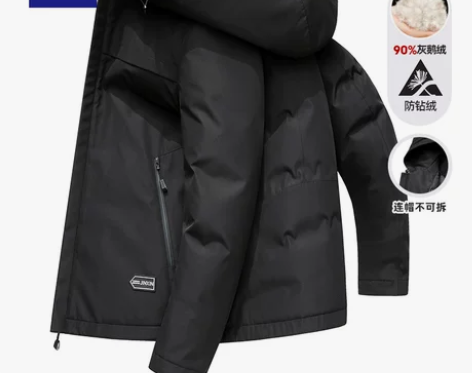 鹅绒罗蒙男士短款鹅绒羽绒服2022冬