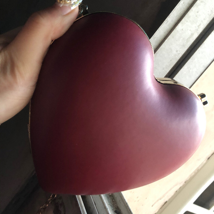 迷你桃心形单肩包包