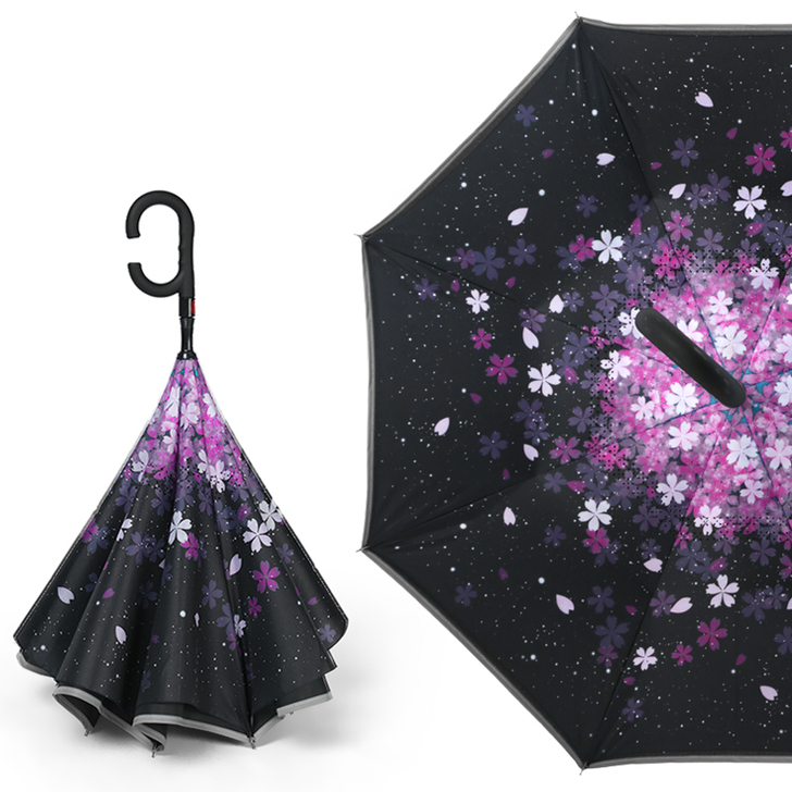 双层反向雨伞女大号超大车用载伞女晴雨两用全...