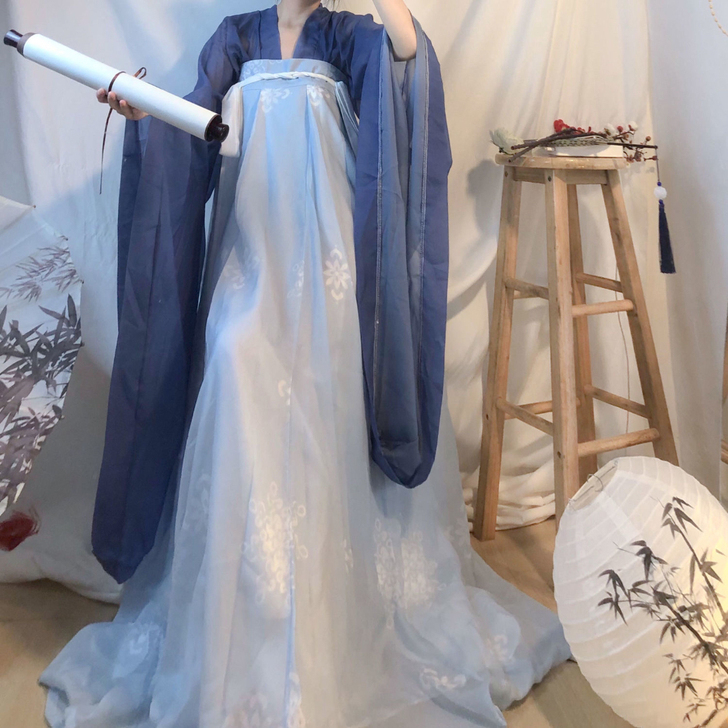 魏晋南北朝大袖襦唐制复原齐胸衫裙秋季薄