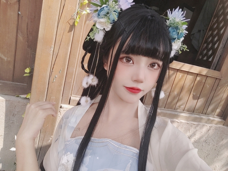 【青绾】古风汉服假发少女古装COS整顶魏晋...