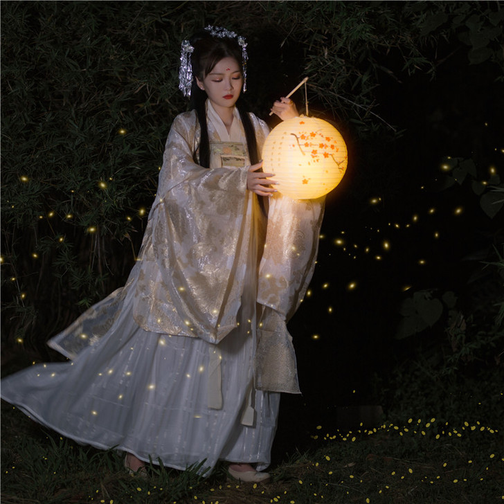 荣姬古装汉服冬装女改良魏晋襦裙仙女飘逸清新...