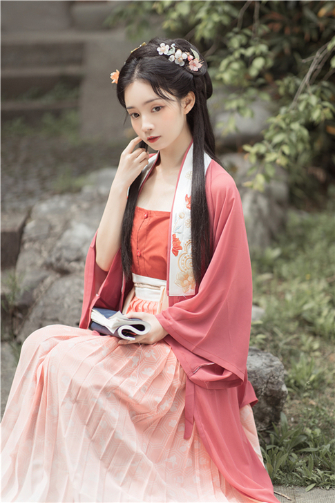 杉梅杉梅原创汉服【时令】明制合领长衫女半袖...