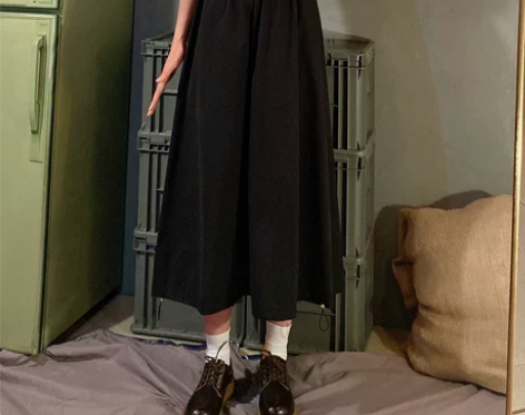 工装裙女中长款夏 黑色 均码