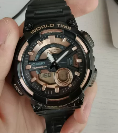 卡西欧手表男casio运动电子学生双显太阳...