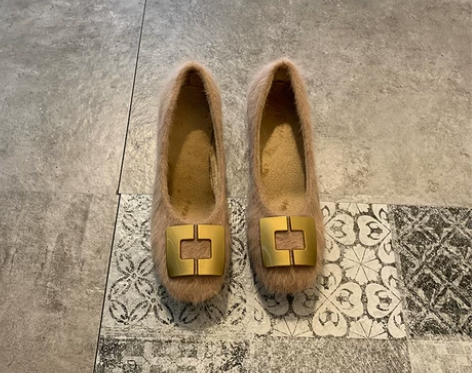 小清新中跟豆豆鞋女粗跟2019新款浅口单鞋...