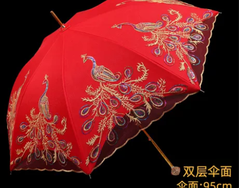 超级美的婚伞 手柄美到不行全新榭安比晴雨伞...