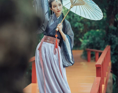 ?都城南庄汉服叶幽昙原创秋季新品印花日常交...