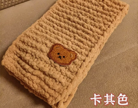 （成品35包邮）纯手工代织 小熊围巾成品3...