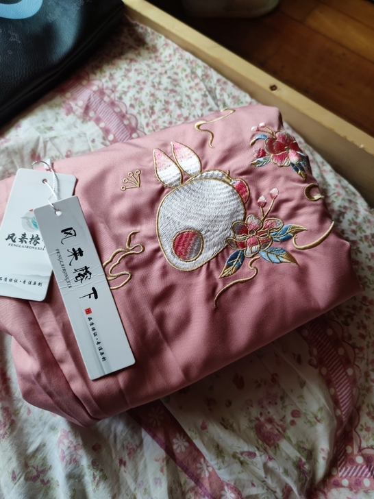 汉服下裙风来榕下原创萌兔记日常齐腰交领刺绣...