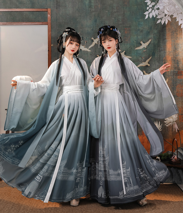 九州清晏原创汉服2021夏秋新款魏晋CP款...