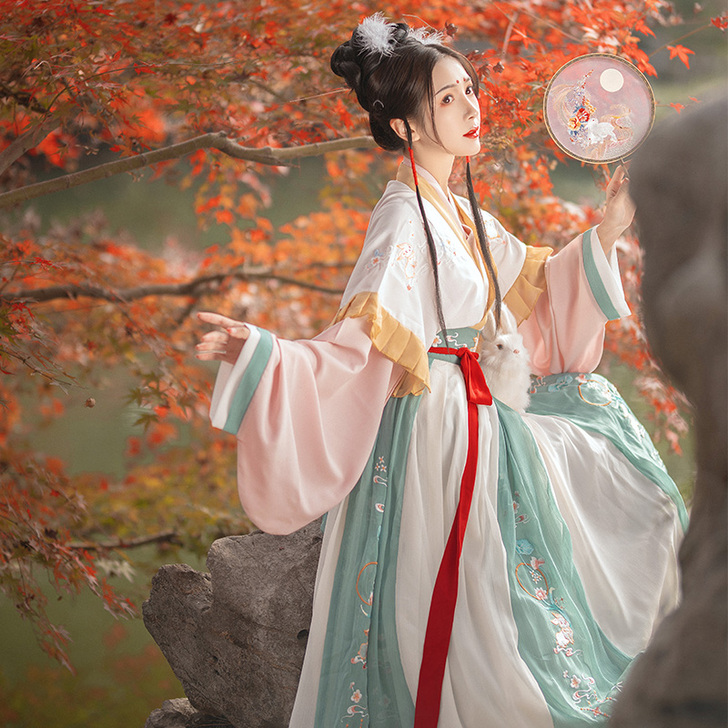 醉雨朵【兔莲语】汉服女正品原创秋冬晋制齐腰...