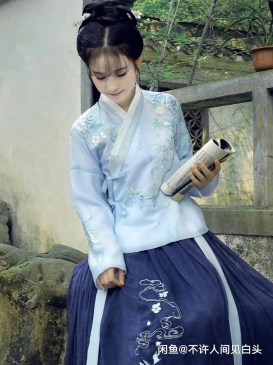 钟灵记卿辞日常汉服女明制袄裙交领春秋一套s...