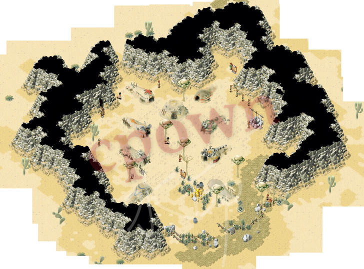 石器时代卡坦村大地图原游戏像素无格子，自定...