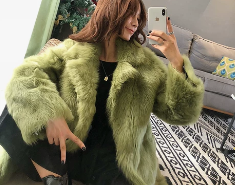 付智恩西班牙进口图托斯卡纳皮毛一体外套女长...