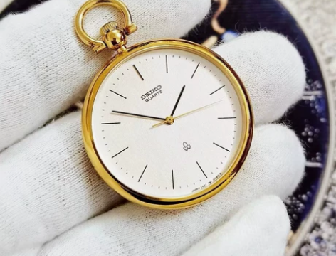 日本进口 SEIKO 精工厚包金外壳2钻石...