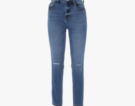 MO##amp；amp；Co.中高腰毛边切...