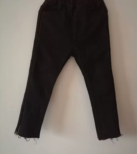 女童软牛仔加绒铅笔裤小脚裤 冬 110码