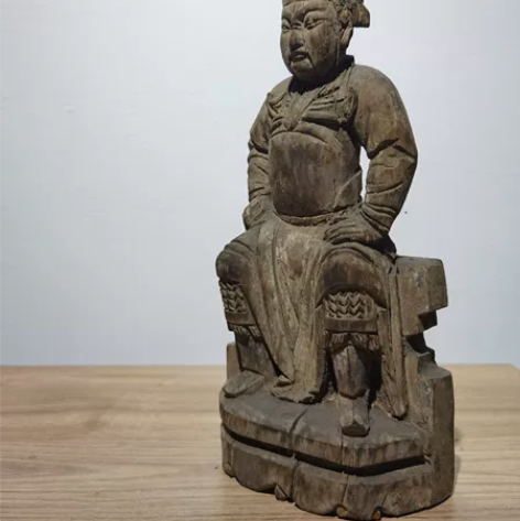 精美木雕关公像，雕工大气，气场威武，尺寸2...