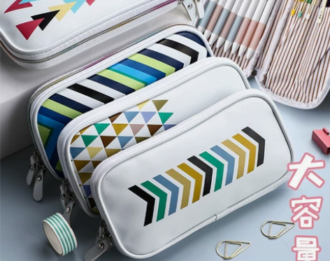 全新 韩版大容量文具盒多功能铅笔盒学生帆布...