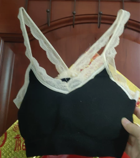 女士内搭   黑色透明吊带    砖红色吊...