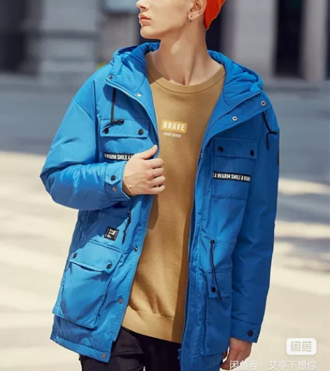 A21秋冬季新款男装中长款羽绒服 男士冬装...