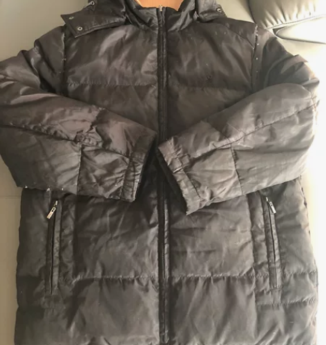 梦特娇牌男士黑色羽绒服52码180/96A...