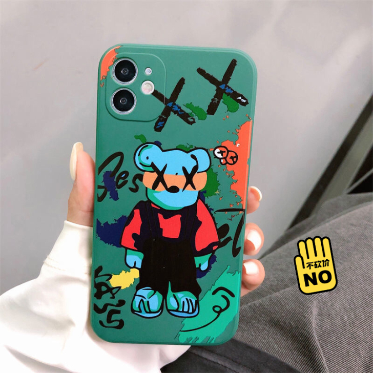 涂鸦暴力熊苹果11手机壳12pro全包7/...