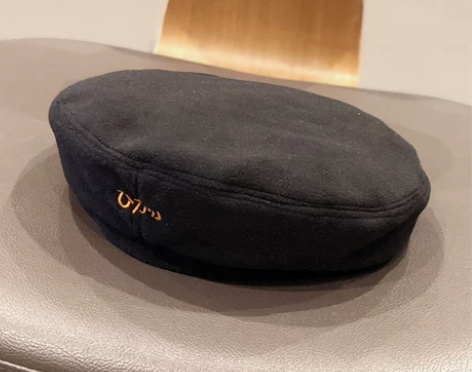 日系ins网红同款字母刺绣平顶贝雷帽韩版摇...