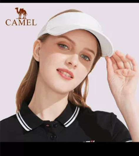 全新的，我改地址发货！骆驼空顶遮阳帽女防晒...