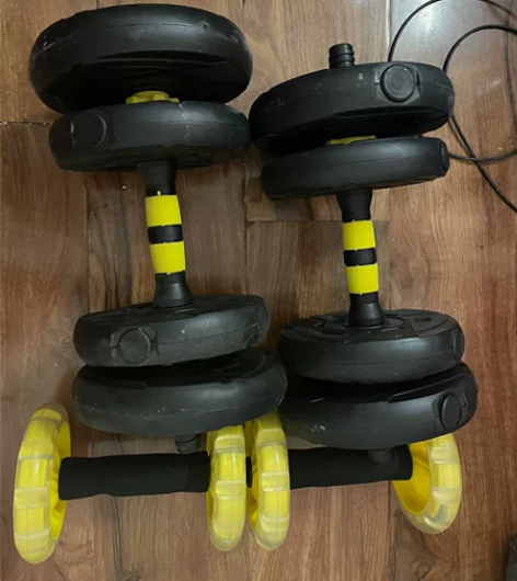 哑铃组合闲置出售，一共加起来108斤左右 ...